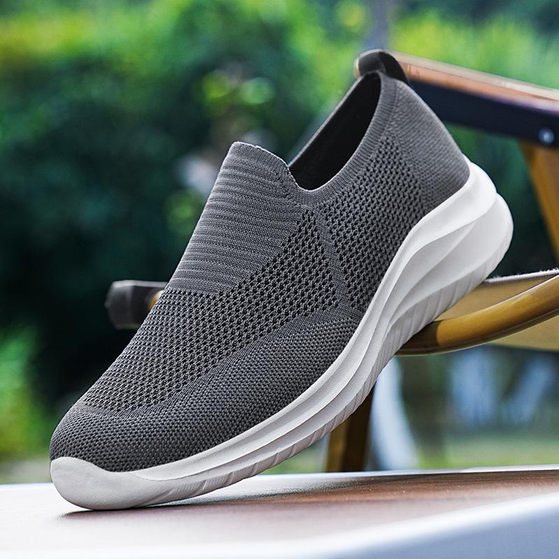 Feet Fly-woven Sneakers Men's Large Size Four-season Shoes Summer Breathable Casual Sneakers Men's Shoes