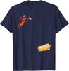 Hotdog Freedom Dive Funny Uncle Sam Hot Dog Jumping Into Bun Unisex T-Shirt