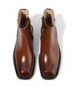 Firenze Atelier [Vibram] Volume Square Toe Standard Rubber Sole Zipper Boots 9420-Z [Wine Brown]