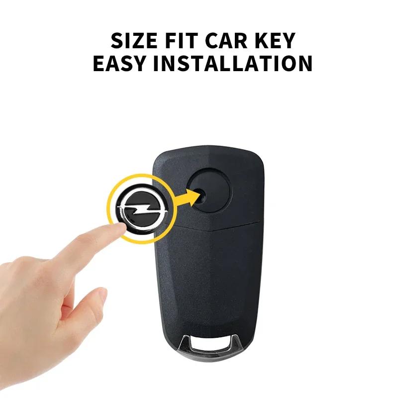 14mm Aluminum Car Remote Key Sticker Emblem Auto Accessories For Opel Astra J Insignia Astra G Corsa Zafira B Mokka Vivaro