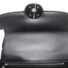 Gucci Bolsa de Ombro Petit GG 739722 Double G 2 Vias Couro Preto Feminina Usada