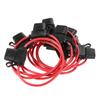 10pcs DC 12V 40A Porte-fusible en ligne à lame standard étanche aux éclaboussures pour voiture moto