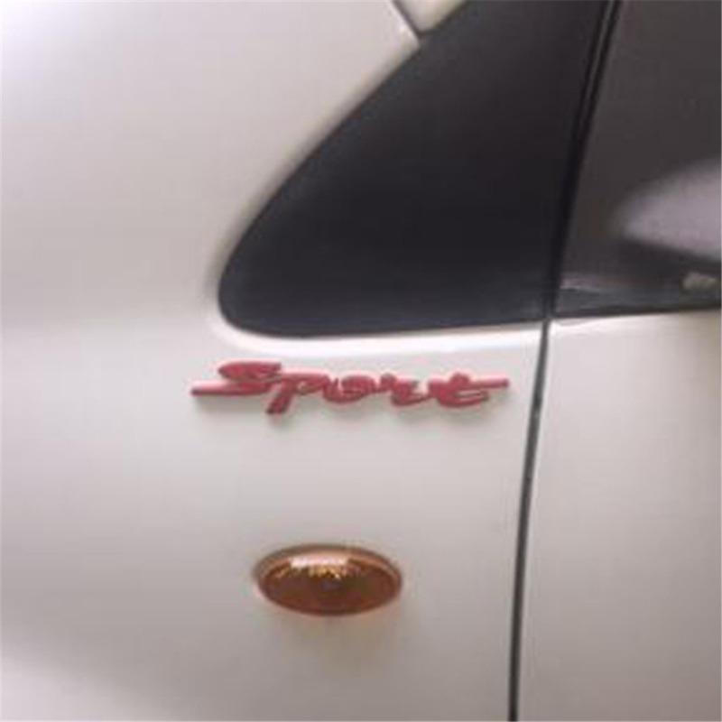 Metal 3D Chrome Car Trunk Auto Body Racing Sport Word Letter Sticker Water Proof Logo Emblem Badge Decal Sticker Car Accessories