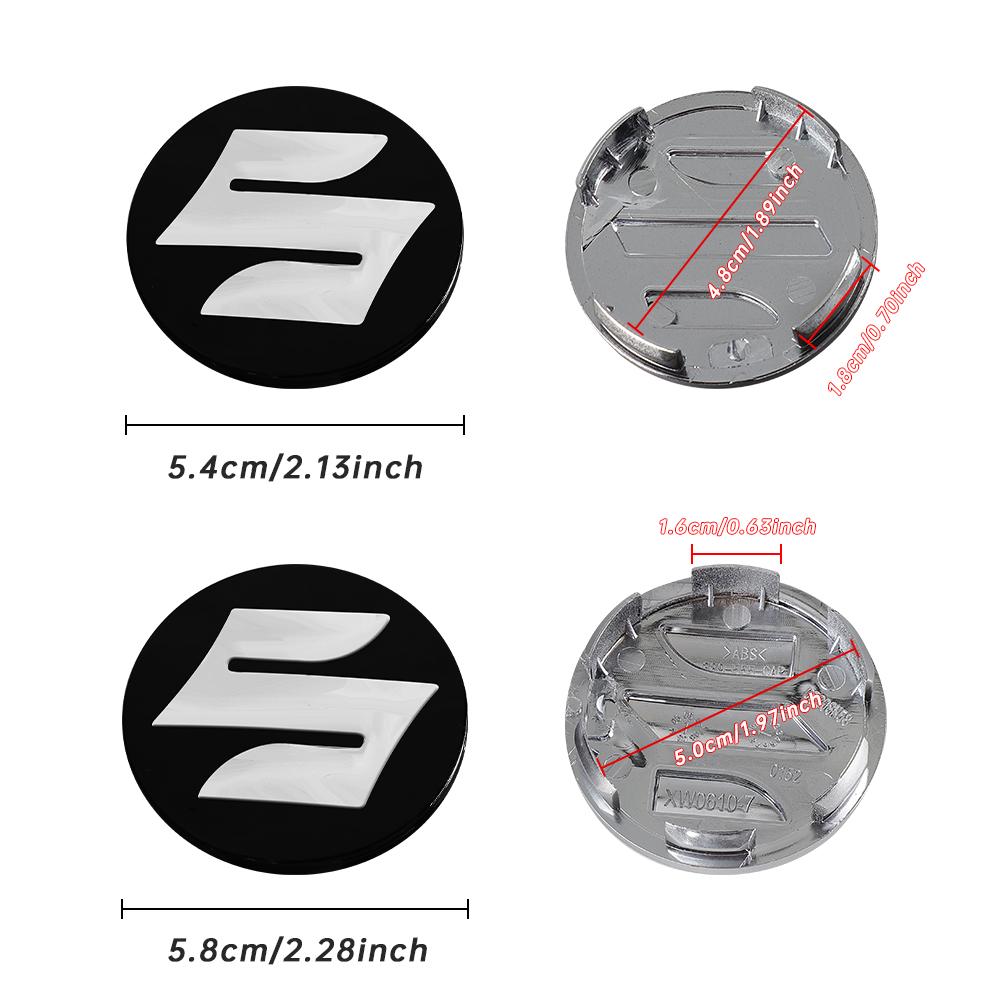4pcs 3D 54mm 58mm Car Emblem Wheel Hub Center Cap Badge Covers Sticker Decals Styling Accessories For Suzuki JIMNY Grand Vitara