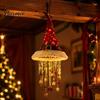 Front Porch Hanging Decor Christmas Hat Lantern, Glowing Santa Cap Decorative Light with LED String Indoor Living Room Ornaments And Pendants, Pendant