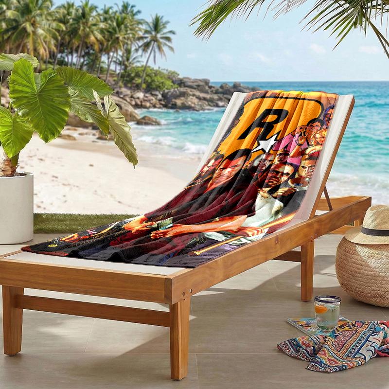 Gta Fashion Beach Towel: Ideal for Summer Adventures Soft, Absorbent and Quick Drying Suitable for Swimming and Bathing