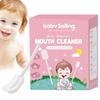 Flexible Baby Toothbrush - Baby Oral Cleaner, Tongue Cleaner Skim Gauze 30 Pieces, Portable Oral Tongue Gauze Gum Cleaner, Toothbrush Tongue Cleaner F