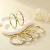 Cloisonne Enamel Enamel Floral Bangle Flower Oil Drop Bracelet  For Women