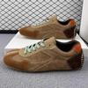 Fashionable Retro German Training Women's Sneakers  Autumn New Soft Leather Versatile Outdoor Casual Sports Flat Shoes