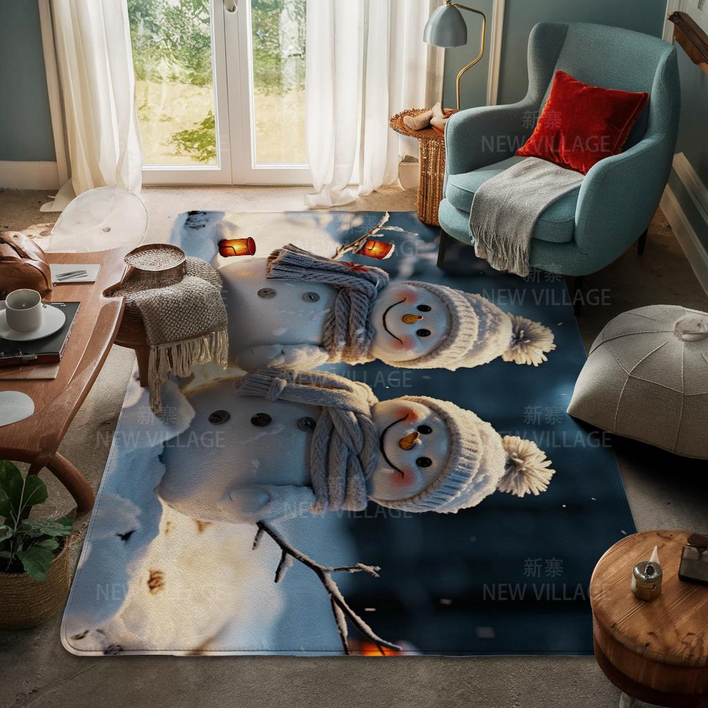 Hauseingangsteppich Fußmatte Haustür Wohnzimmer Bad Fuß Badezimmer rutschfest wasserabsorbierend Teppiche Bad Frohe Weihnachten Winter