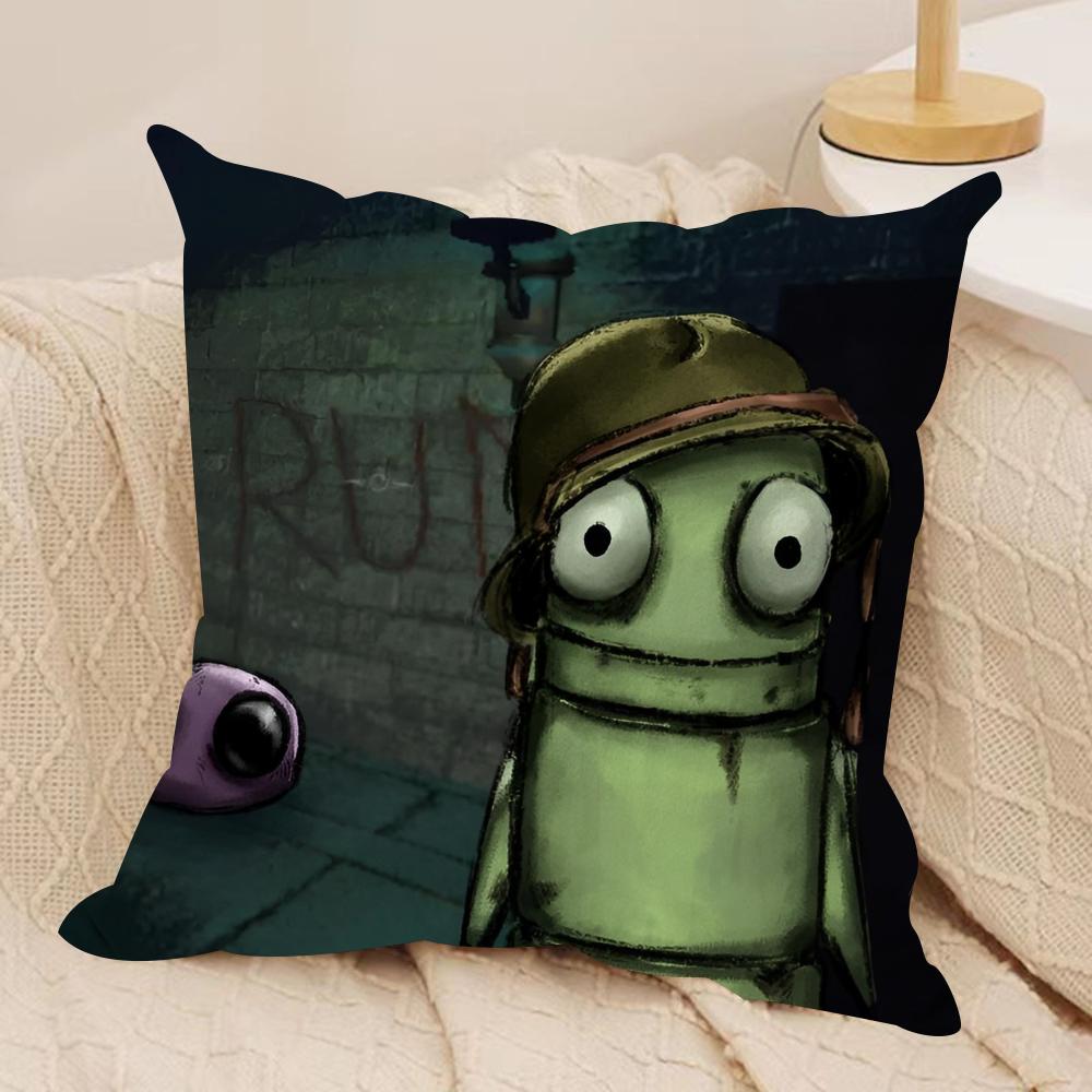 Horrible Games RREPOS Cushion Cover Short Plush Doublesided Print Square Throw Pillow Covers Sofa Home Cushion Decor