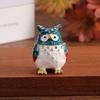 Colorful Rhinestone Owl Jewelry Box Mini Exquisite Enamel Trinket Boxes Desktop Ornament Storage Box For Ring Ear Studs Pendants