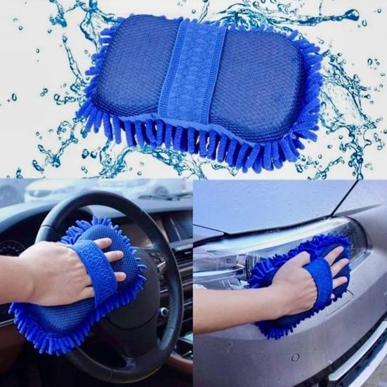 Čisticí rukavice na auto Mikrovlákno Chenille Měkká korálová houba Super savá Nepoškozuje povrch Víceúčelový nástroj pro mytí a péči o auta Nákladní vozy Lodě Obytné vozy Domácnost