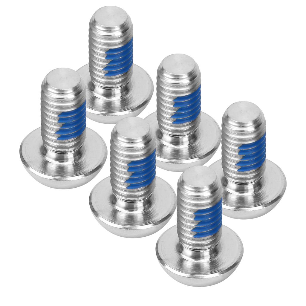 6pcsbox M5x10mm Titanium Alloy Bolts Bike Bicycle Brake Rotor Disc T25 Bolts ScrewsSilver