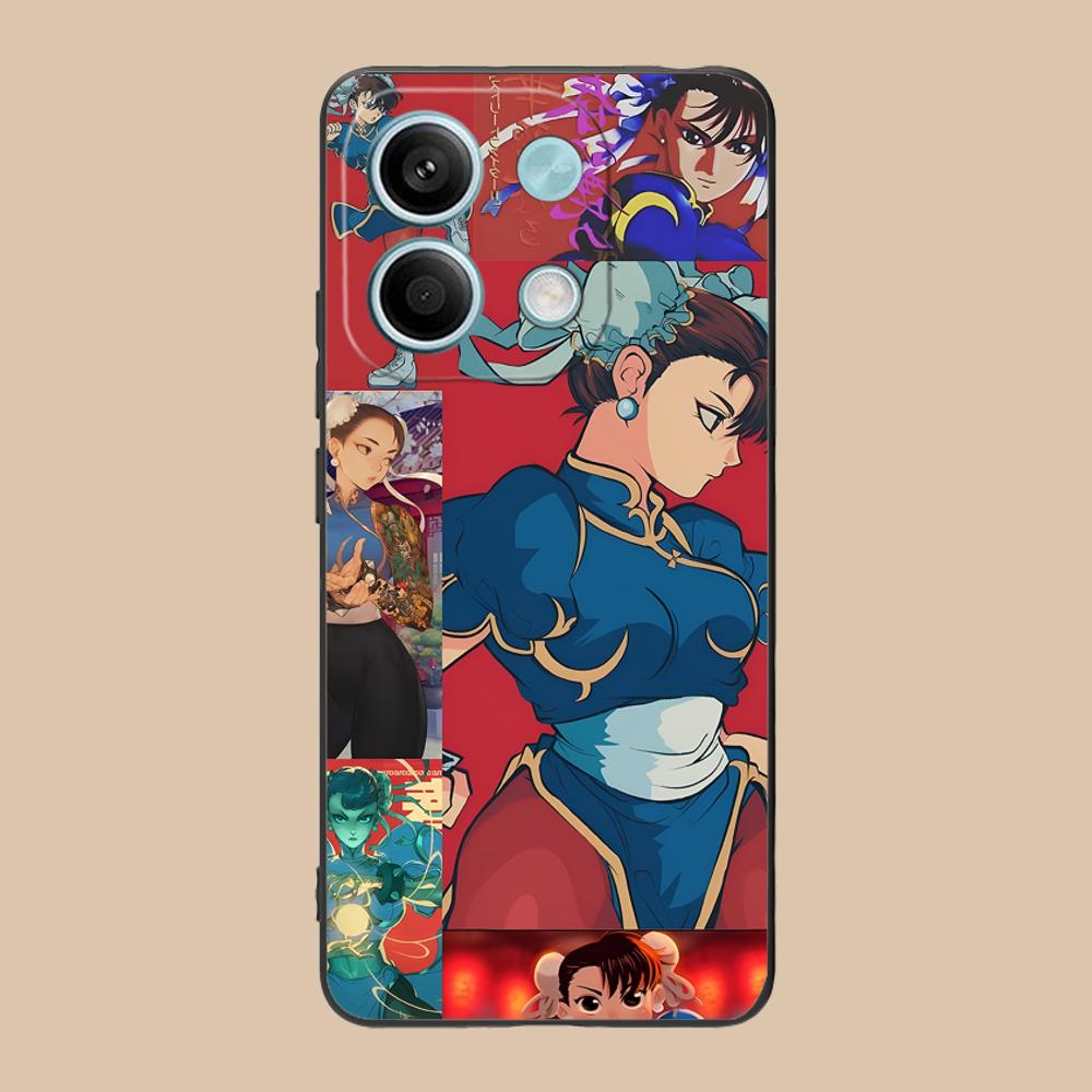 Coque de téléphone Chunli Street Fighter pour POCO M7 M6 M5 M4 M3 X7 X6 X5 X4 X3 Pro GT 5G Couverture d'impression colorée Téléphones portables Luxe