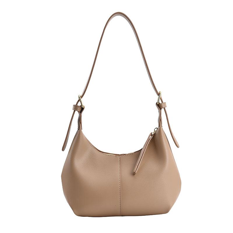 Fashionable Retro PU Leather Underarm Bag for Women Casual Designer Hobo Shoulder Handbag