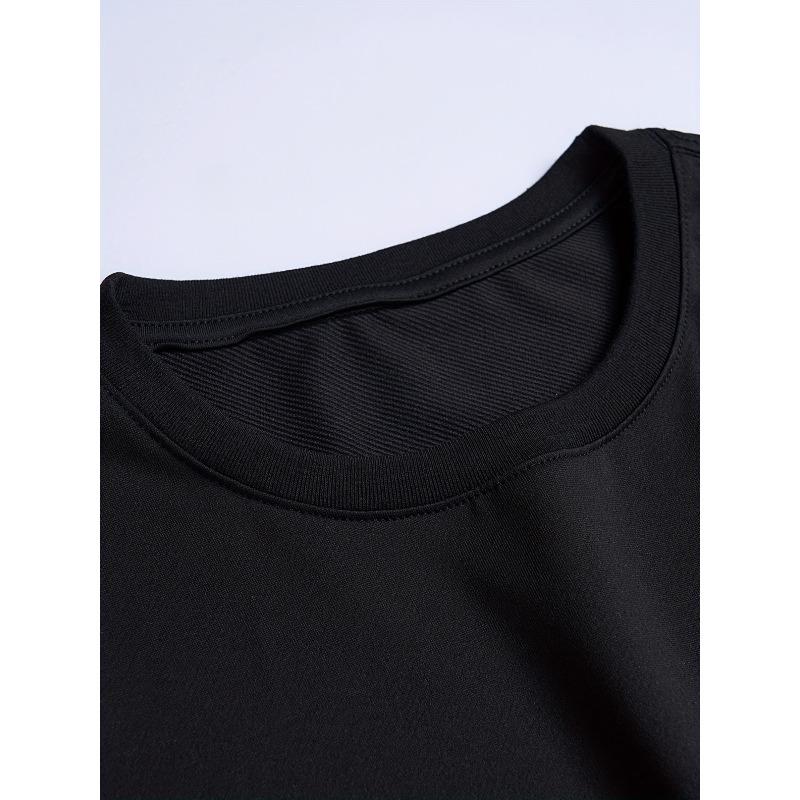 Summer Men's Fashion, Casual Pattern Short Sleeve T-shirt with Letter Pattern Print