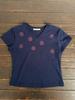 Pibeuseupibeuseu Pvs Dot V-Neck Tee / Navy