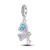 copper Fashion Charm Bead Charms Bead Colorful Parrot Peacock Carousel Dangle Compatible With Authentic Accessories Bracelets Do It Yourself Jewellery