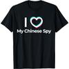 QINGXIUU I Love My Chinese Spy T-Shirt