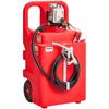 Fuel Caddy, 32 Gallon, Portable Fuel Tank with 12V DC 15 GPM Electric Fuel Transfer Pump, 13 Ft Delivery Hose & Aluminum Alloy Manual Nozzle, Gas