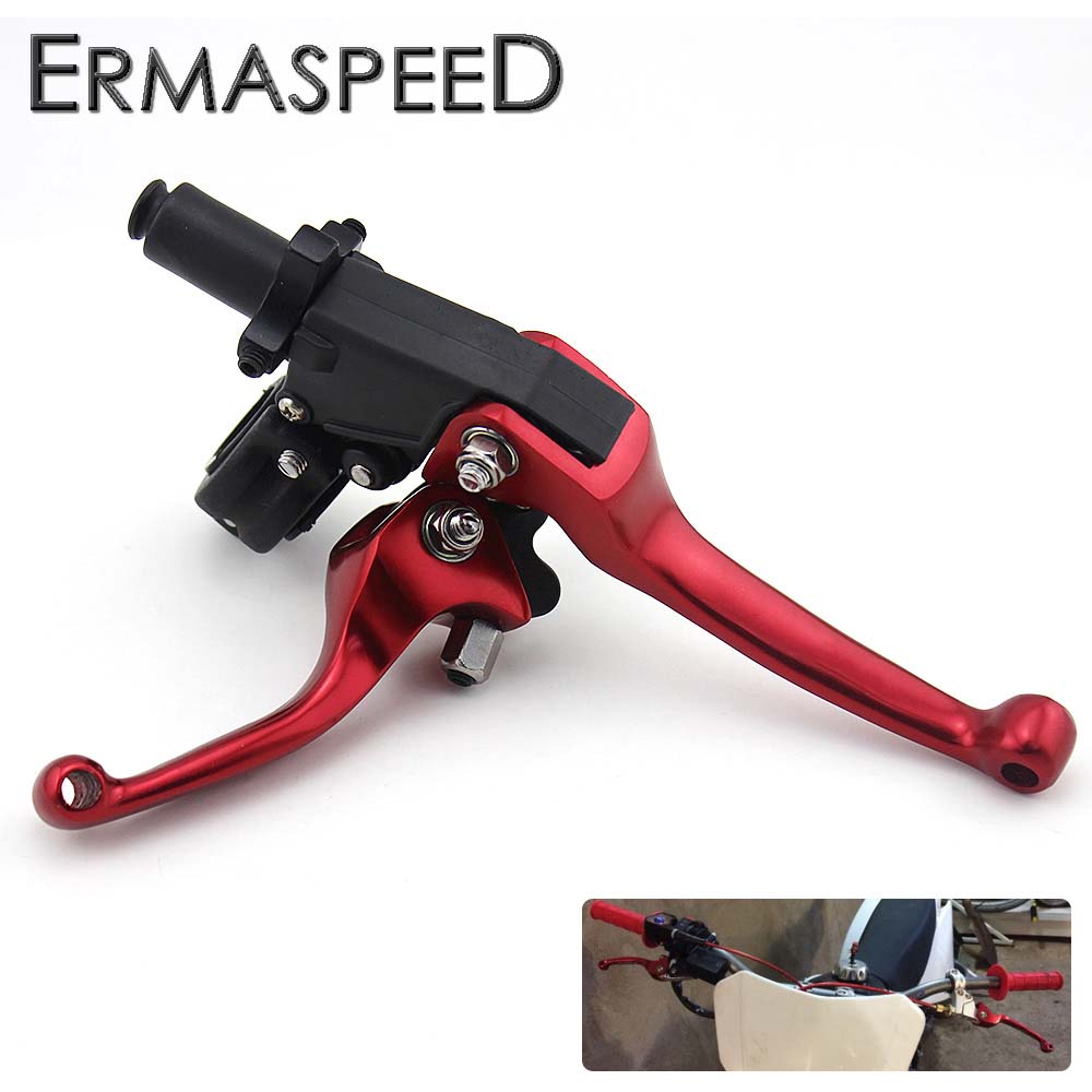 Motocross 22 mm Kopplingshandtag Motorcykelhandtag Universella CNC-aluminium Motorcykeltillbehör Bromshandtag för Motorcykel Dirt