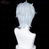 Game Impact Fatui Cosplay Doctor II Dottore Cosplay Wig 30cm Short Heat Resistant Hair Party Anime Wigs + Wig Cap