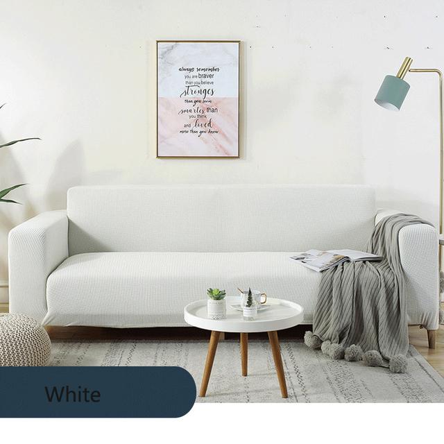 Einfarbige Sofabezüge für das Wohnzimmer Polyester Modern Elastisch Ecksofabezug Überwürfe Stuhlbezug 1 2 3 4 Sitzer für Zuhause