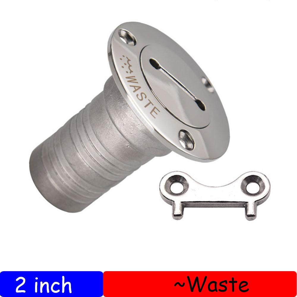 90 Degree 1.5" 2" 316 Stainless Steel Marine Boat Mirror Polish Deck Filler GAS DIESEL FUEL WASTE WATER Key Deck Filler Cap