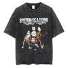 System Of A Down Toxicity Album Grafik Ausgebleichtes T-Shirt Unisex Damen Rock Oversize T-Shirts Unisex Vintage Alternative Metal T-Shirts
