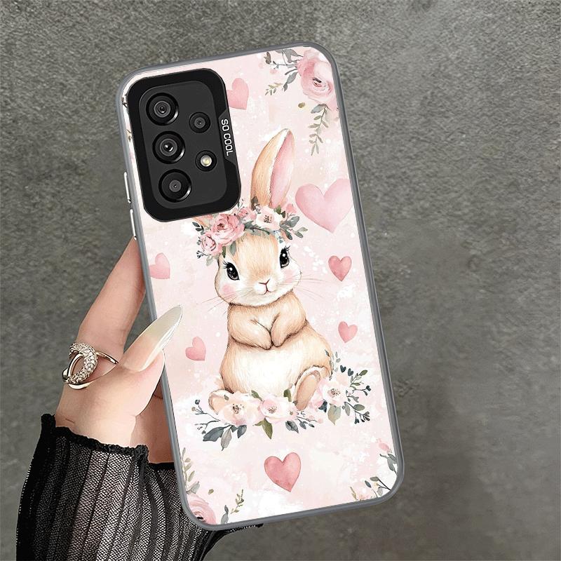 Süße Cartoon-Hase-Handyhülle stoßfest für Samsung A17 A16 A15 A14 A37 A57 A36 A56 A26 A35 A55 A25 A34 A54 A24 A13 A23