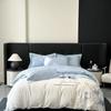 Set de lenjerie de pat de lux din bumbac 100%, cu broderie, din patru piese, pentru toate anotimpurile