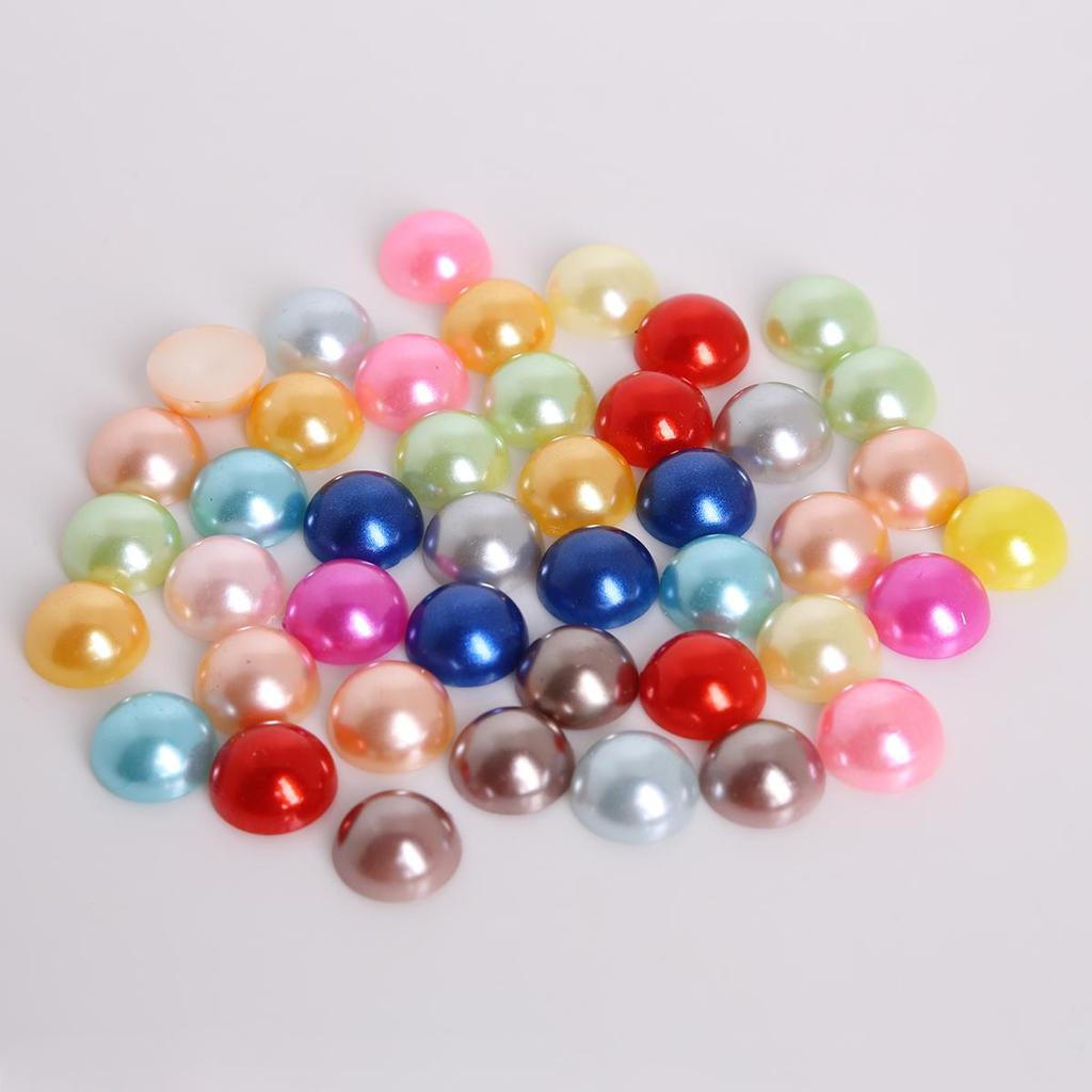 1.5-14mm Flatback Half Round Pearl Craft ABS Imitation Pearl Scrapbook Beads DIY Decorate Sewing For Jewelry Making