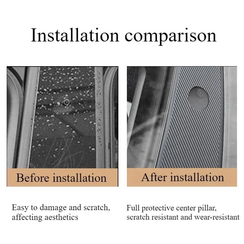 For Tesla Model Y/Y Juniper -2025 Car Window AB-pillar Film Model 3 Highland Scratch Proof TPU Protective Film Accessories