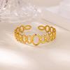 Bracelet simple cercle géométrique style froid bracelet en acier inoxydable plaqué or K acier inoxydable ne se décolore pas