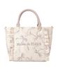 Tweed Ribbon Print 08001143100 2-Way Bag, Medium, Blue, F, Handbag,