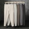 Autumn and Summer Thin Drape Casual Pants Men's Business Light Dress Men's Suit Pants Slim Long Pants