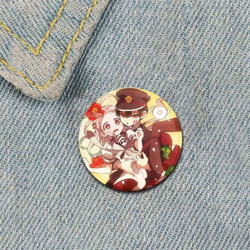58mm Cute Jibaku Shounen Hanako-kun Brooches Japanese Anime Icons Enamel Pin Badge Backpack Collar Lapel Jewelry Accessory Gifts