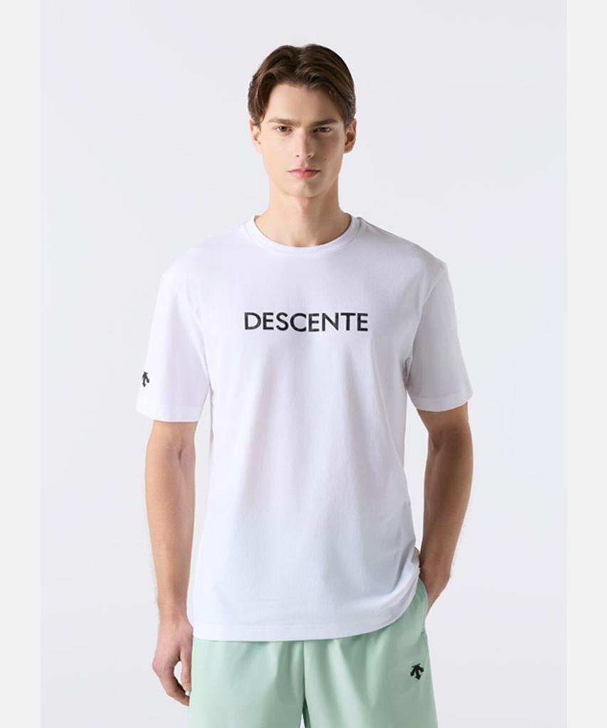 DESCENTE Tough Wording Short Sleeve T-Shirt White Sr323Uts73 (C Type)