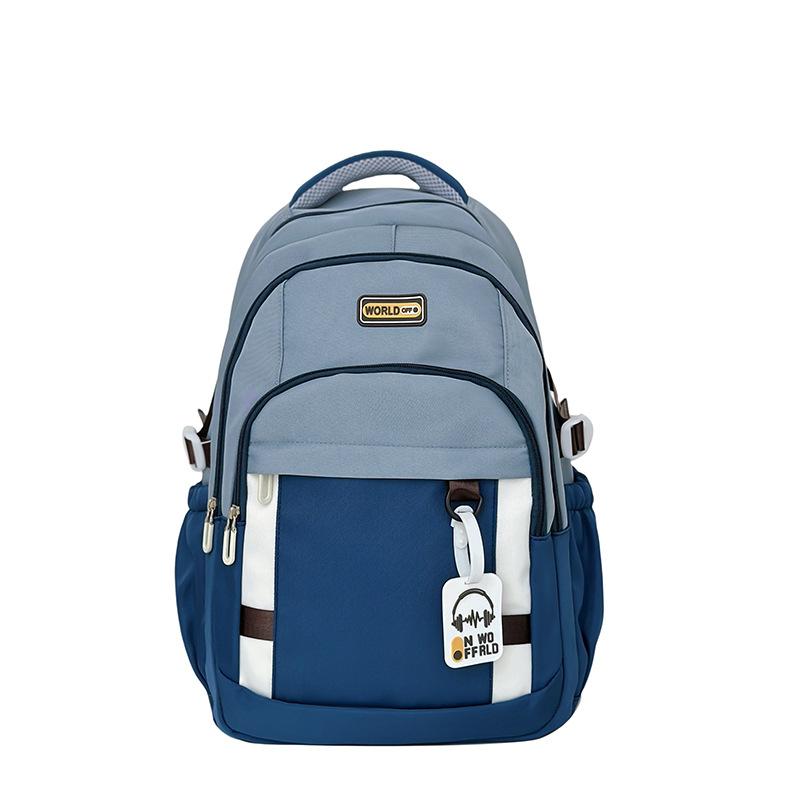 Nouveau Style de Sac d'École pour Collégiens et Lycéens Style Coréen Street Fashion Sac à Dos Décontracté Grande Capacité Sac à Dos Simple pour le Campus
