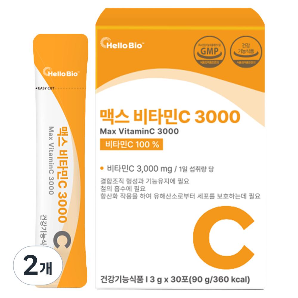 HelloBio Max Vitamin C 3000 30p 90g 2 pcs