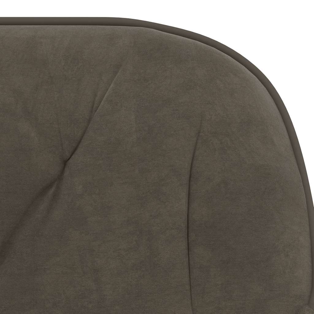 Vidaxl Swivel Office Chair, Dark Grey, Upholstered In Velvet
