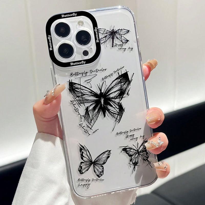 Phone Case For Infinix Zero 30 4G Hot 30i 40 Note 30 Pro Smart 8 7 Tecno Spark 10 20 Pro Cover Soft Silicone Capa Butterfly