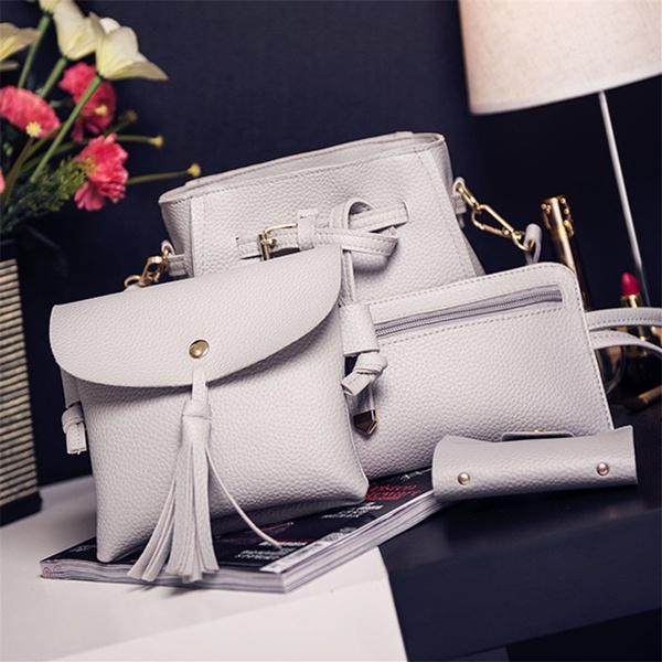 High-quality 4pcs Women Lady Tote And Crossbody Set In Fashionable Design