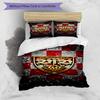 Vfb Fc Crest Printed Pattern Duvet Cover Set – Includes 1 Duvet Cover and 2 Matching Pillowcases Bedroom Decor Christmas Gifts