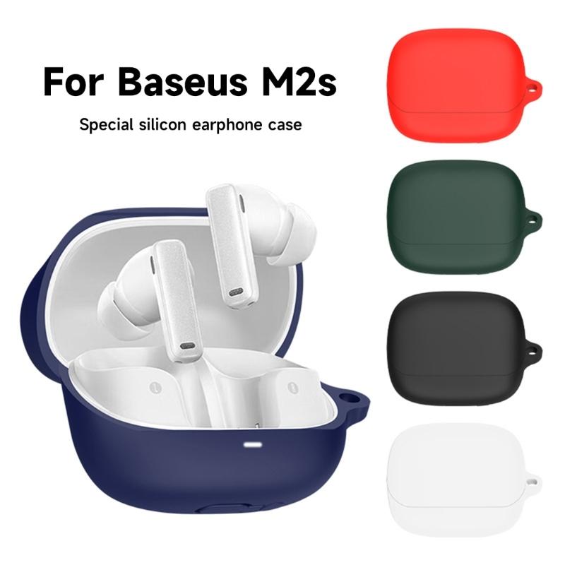 Suitable for Baseus-Bowie M2s Shockproof Wireless Earphone Sleeve Impact-resistant Housing Anti Dust Washable Soft Cover