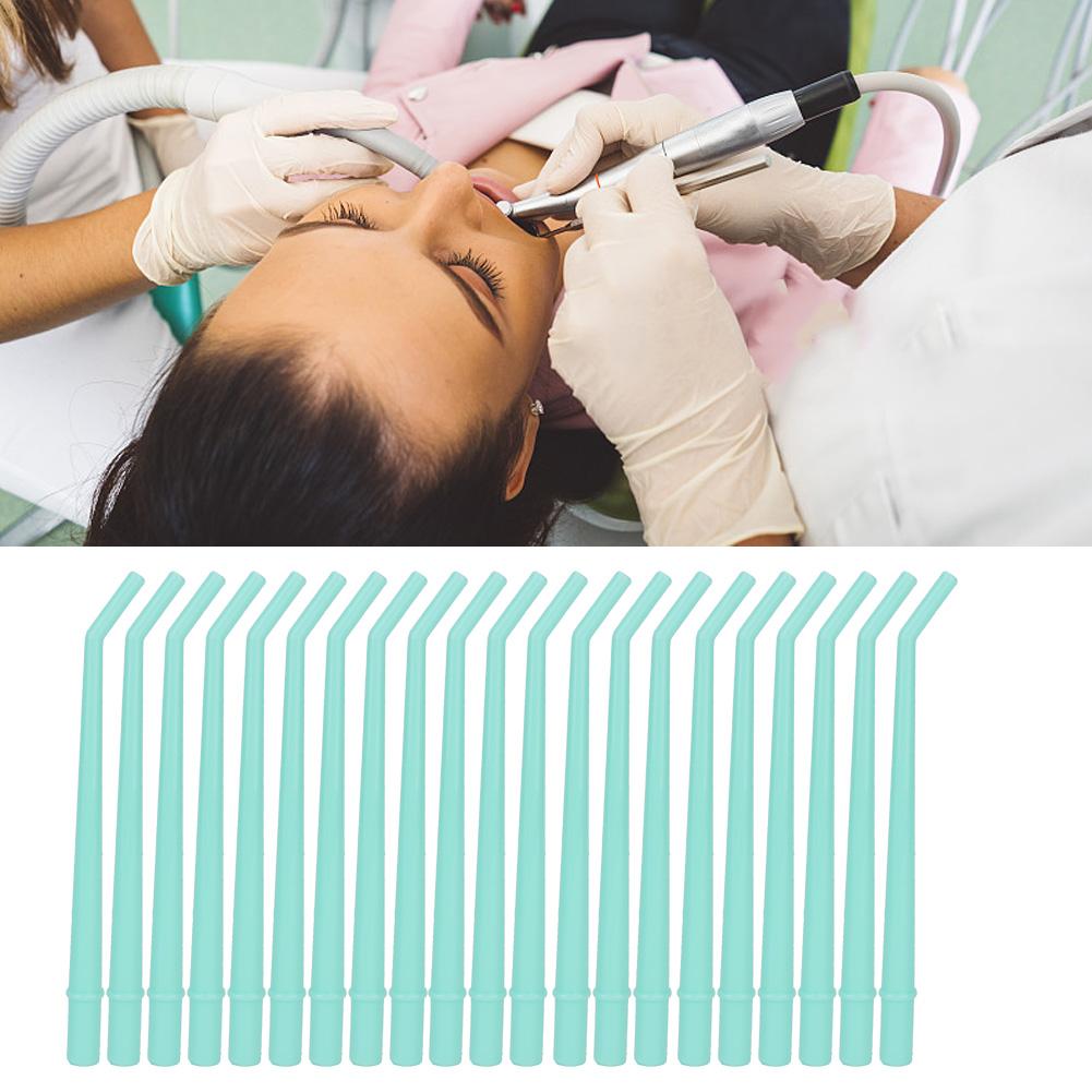 25pcs Dental Surgical Aspirator Tips Disposable Saliva Suction Tube Kit (Green Large)