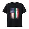 Mexican American Flag Mexico Usa Mexicana Mexicano T Shirt vintage Washed Stretched Slightly graphic Casual homme Soft Stylish