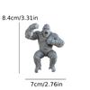 Creative Roar Gorilla Desk Monitor Topper Figurine 3D Printed Statue Grey Ape Ornament for Computer Monitor Shelves Office Decor
