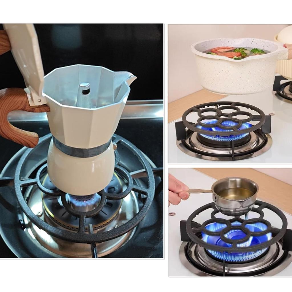 Iron Pans Support 18.2cm Gas Range Wok Holder Cooking Accessory Wok Support Rings Iron Texture for Kitchen Stovetops